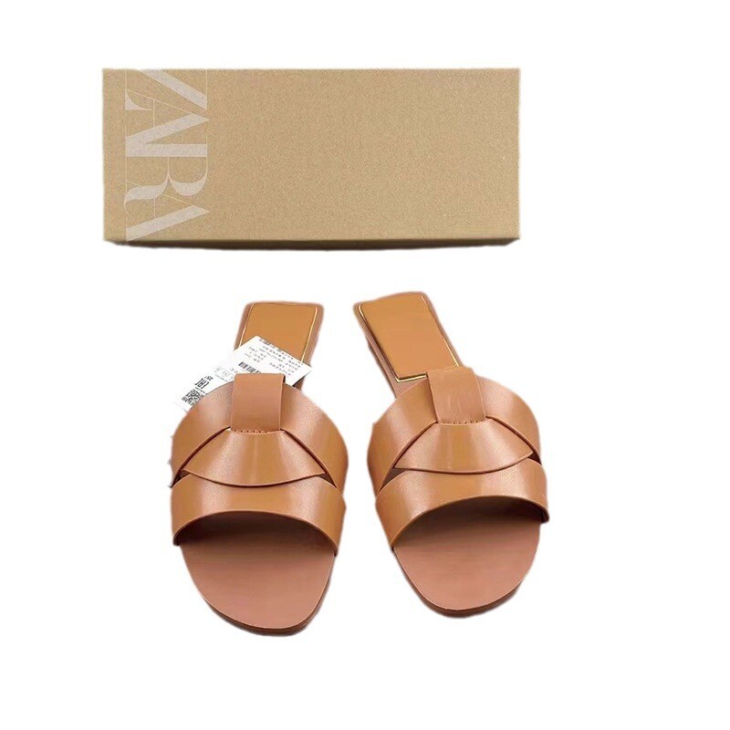 PANTOFOLA D’ORO ZARA estate scarpe donna ballerine sandali pantofole scarpe da spiaggia vuote punta aperta