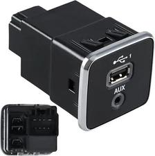 Front Center Console USB AUX Charging Port Fit for 19-20 Jeep Cherokee 19-20