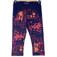 Boden Crossover Waistband Patterned Cropped Active Leggings  Size 6