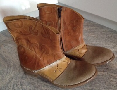 Hochwertig! MOMA Made in Italy Stiefeletten/ Innen/Außen 100% Leder, Neu!