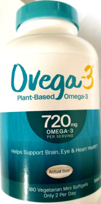 Ovega-3 Plant Based Omega-3 720 mg 180 Softgels EXP 01/2026 | eBay