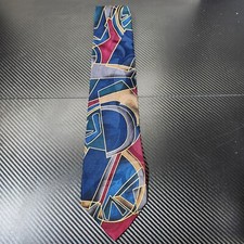 Chez Roffe Silk New York Abstract Pattern Multicolor Men  s Tie