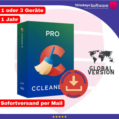 CCleaner Professional 1 oder 3 Geräte /  1 Jahr / ESD Key per Mail / kein Abo 