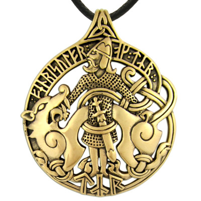 Bronze Tyr Pendant by Dryad Design - Asatru Norse Viking Runes Pagan Jewelry