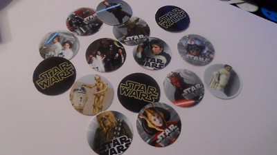 Pre Cut One Inch Bottle Cap Image STAR WARS Free Shipping