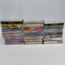 Lot of 23 Music Cassette Tapes Various Genres Untested Frank Sinatra Polka Rock