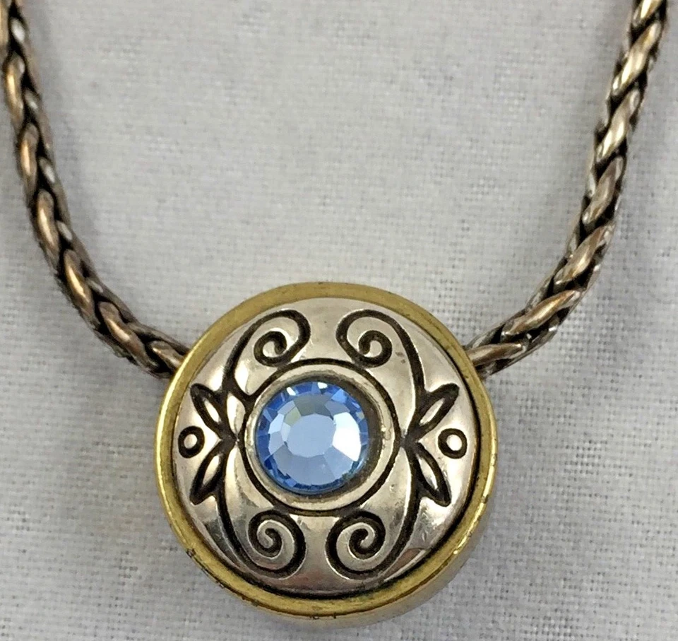 Brighton银色色调蓝色幻灯片吊坠 — 第 2/4 张图片