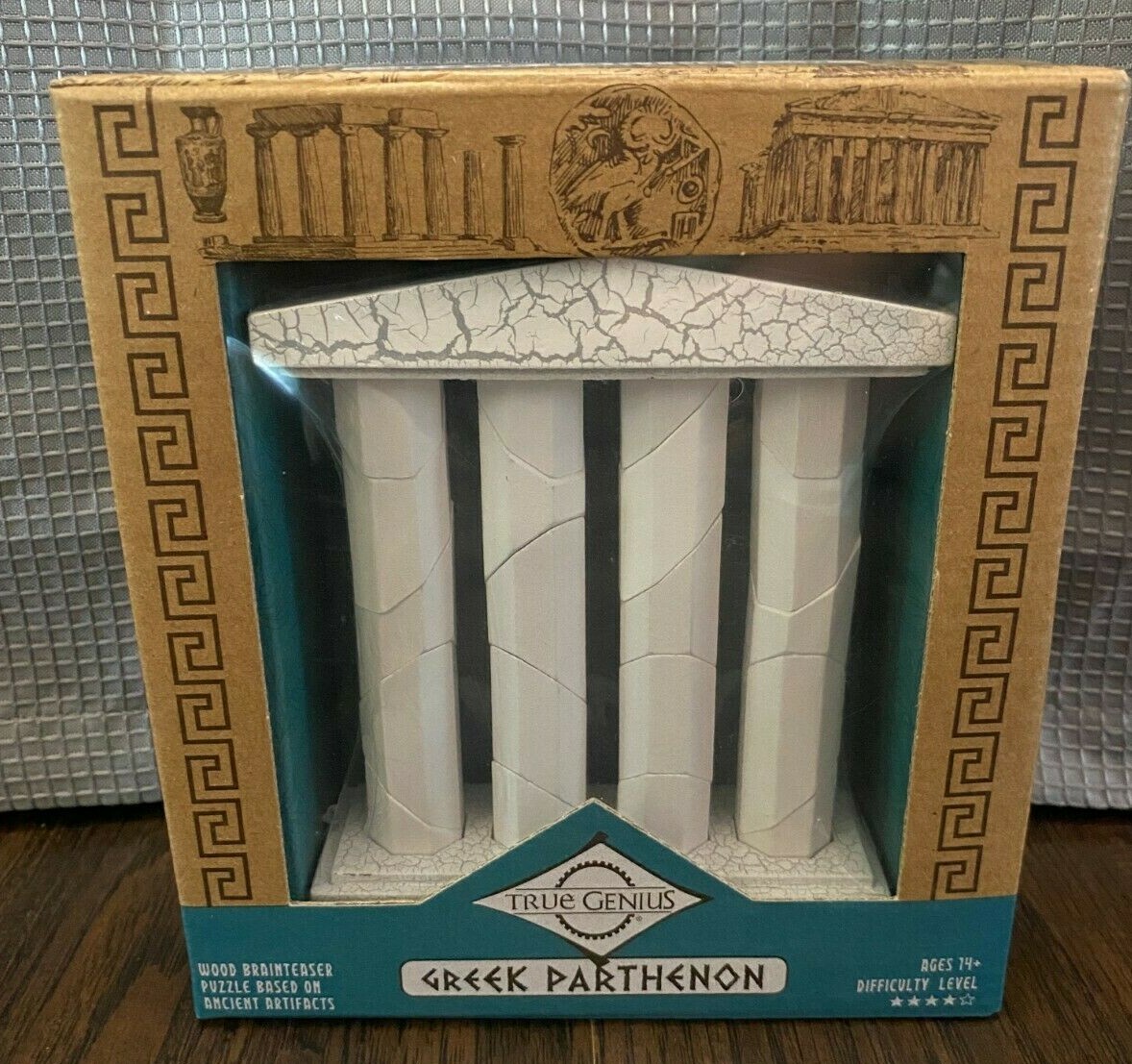 Greek Parthenon 15-Piece 3-D Puzzle Greece Wood Brainteaser