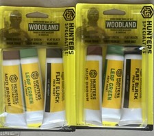 Hunters Specialties WOODLAND Camo Creme Face Paint Kit Lot Of 2