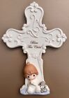 Precious Moments “Bless This Child” Porcelain Bisque Cross For Boy Child 2015