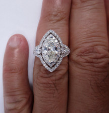 3.25 Carat 18K Gold Diamond Engagement Ring Center 2.00 Carats  Value 59,500
