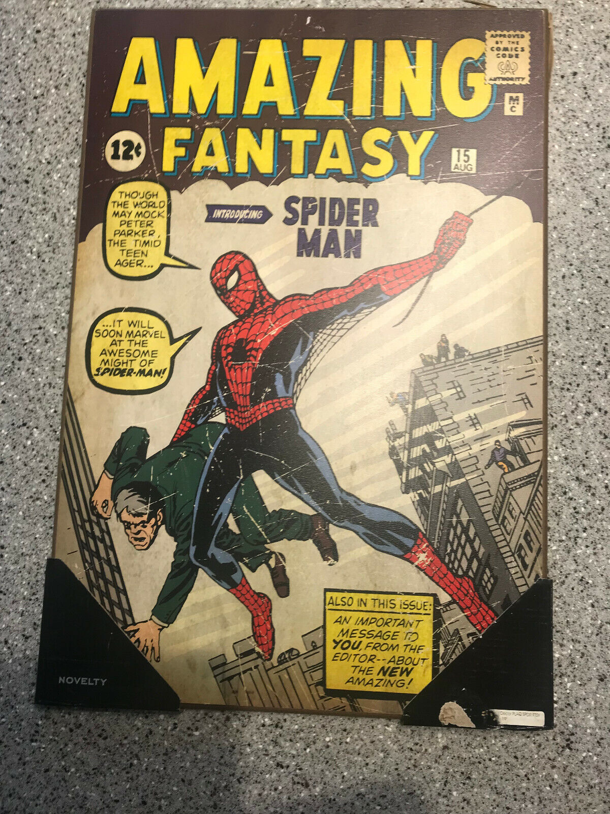 Marvel Comics Spider-Man Amazing Fantasy #15 Comic Book Canvas