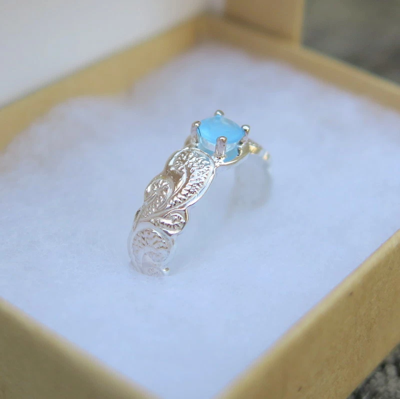 Anello Da Dito Del Piede In Argento 925 Con Delfino Blu – Regolabile – Gioiello Fatto A Mano USA