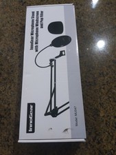 Stand With Microphone Windscreen And Dual Layered Mic Pop Filter Max Load 1.5 Kg