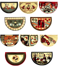 Kitchen Area Rug floor mat 22   x 36   Non-Skid Latex Backing D-Shape.