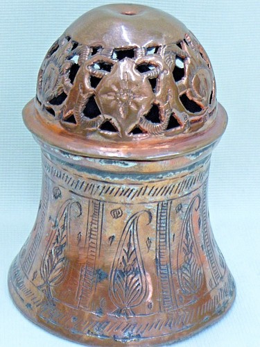SPICE BURNER VINTAGE COPPER INCENSE BURNER MIDDLE EAST EARLY 20 CENTURY - Picture 2 of 6
