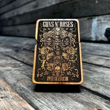 Guns N Roses Java Teakwood Engraved Lighter