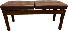 Walnut Duet Two-Seated Double Adjustable Piano Bench/Stool/Chair