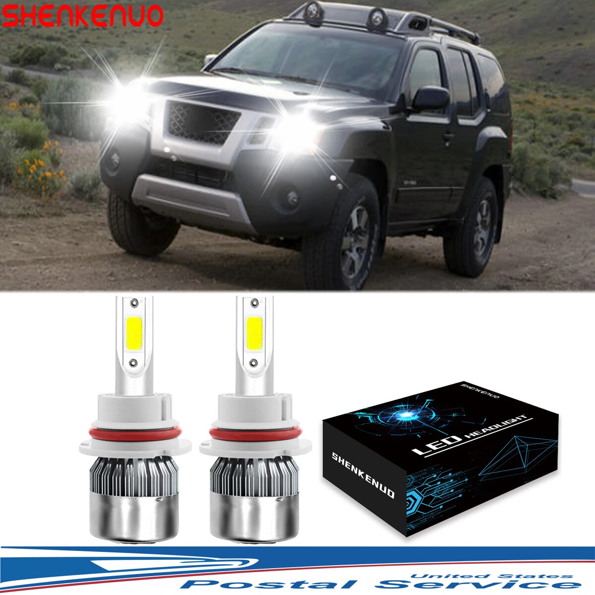 For Nissan Xterra 2002 2015 9007 6000K Front LED Headlight Bulb