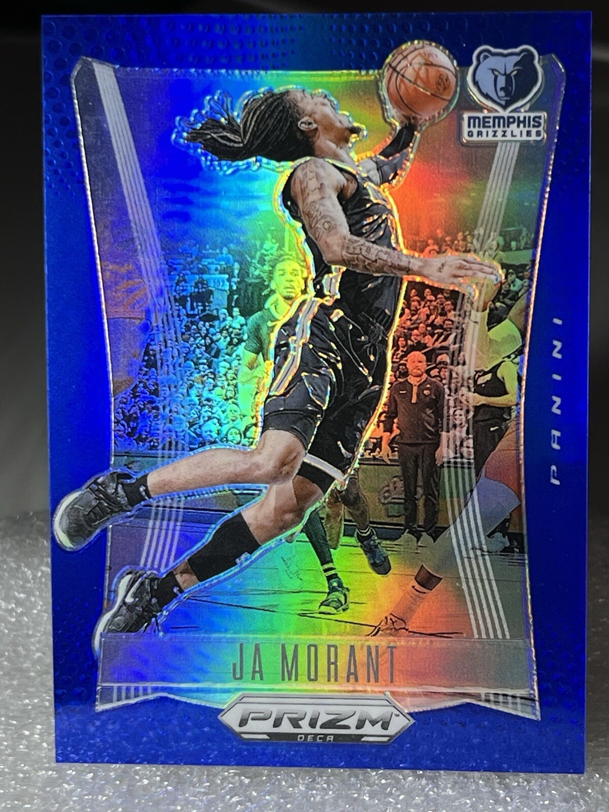 Ja Morant 2023-24 Panini Prizm Deca #140 Blue Refractor #/149 Grizzlies SP