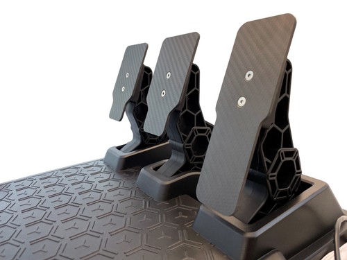 Real Carbon Fibre Pedal Plates for Thrustmaster T-LCM T3PM T3PA - Picture 11 of 11
