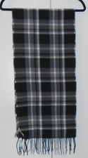 MEN'S OLD NAVY BLACK PLAID COZY FLANNEL SCARF - ONE SIZE