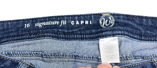 SIZE 16 Westport 62 Signature Fit Capri Jeans Womens Denim Cropped Pants Stretch - Picture 4 of 7
