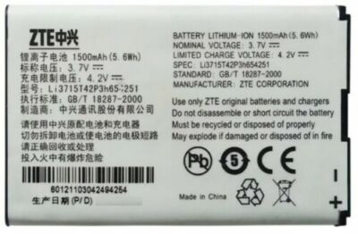NEW OEM Battery ZTE Li3715T42P3H654251 MF65 MF62 MF61 MF60 MF30 AC33 AC30 Z320