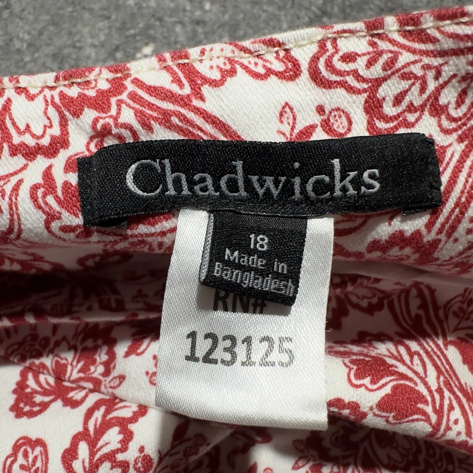 Falda lápiz elástica para mujer Chadwicks talla 18 roja y blanca con división en la espalda Foto 3 de 4