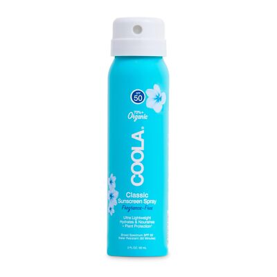 Coola Organic Sunscreen Spray Spf 70 Water Resistant Fragrance Free 2 Fl Oz