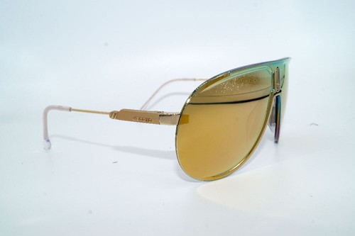 Gafas De Sol Carrera 8034/S 8034 J5G - Marco Dorado Con Fibra De Carbono, Lentes Marrones Anti-reflejo
