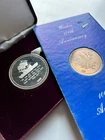 Rare 1982 Weston Johnson Matthey 1oz Silver & Copper Set. Original Box/card