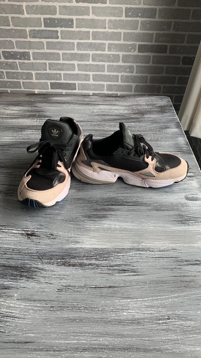 Kylie Jenner Adidas Falcon Black And Pink Shoes Womens 8 1/2US