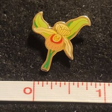 Colorful Iris Flower Plant Pin Enamel gold tone pin lapel tie tack