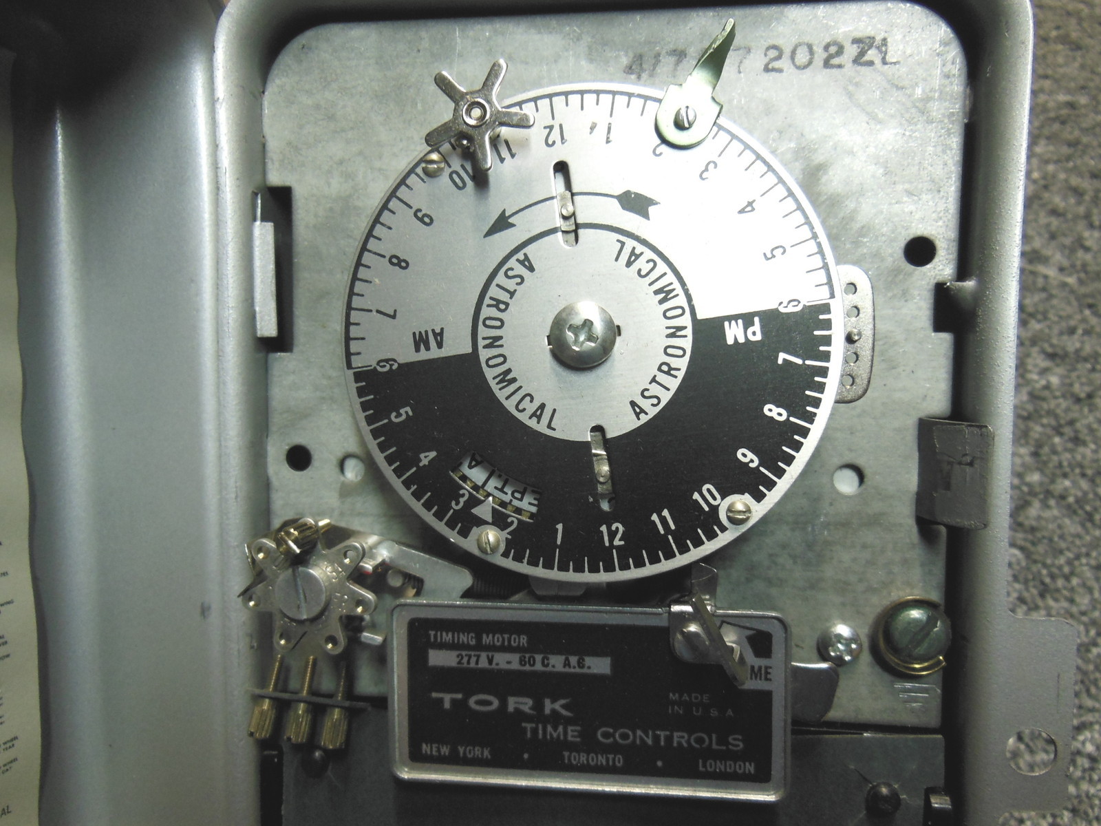 NEW Tork Time Control Timer 7202Z Double Pole single throw 40a per pole ...