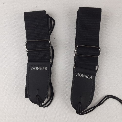 2 Black Cotton Electric ~ Bass ~ Acoustic ~ Guitar Strap 32"-59" 2" Wide - 第 3/6 張圖片