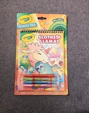 Crayola Activity Pack Sloths Love Llamas 4 Twistable Crayons + 30 Coloring Pages