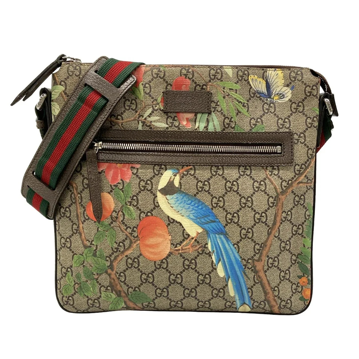 GUCCI Gucci Tian 406408 Dark Brown Beige Multi PVC Leather