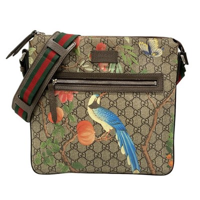 GUCCI Gucci Tian 406408 Dark Brown Beige Multi PVC Leather