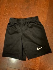 Boys Nike Active Basketball Running Shorts Dri Fit - Black - Sz 6/Medium
