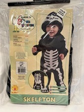 Infant Boys - Rubies EZ-On Rompers Skeleton Halloween Costume Size 6-12 Months