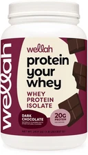 Wellah Protein Your Whey 30 Servings Dark Chocolate - Whey Protein Isolate Pr...
