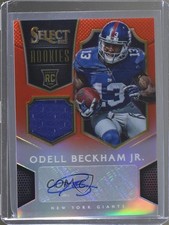2014 Panini Select Rookies Jersey Orange Prizm 7/20 Odell Beckham Jr Auto 9qc