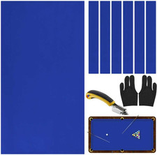 Pre-Cut Pool Table Felt Replacement Kit - 8Ft Billiard Cloth W/Gloves, Strips 