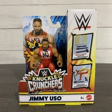 WWE Knuckle Crunchers Series 5 Red JIMMY USO with Battle Accessories