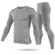 Men Thermal Underwear Set Long Johns Pants Long Sleeve Soft Underwear Kit Top Bo
