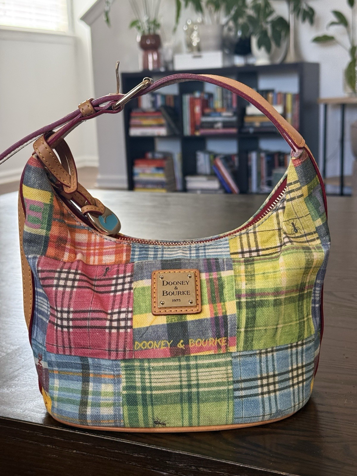 Dooney & Bourke Spring Patchwork Plaid Shoulder B… - image 1