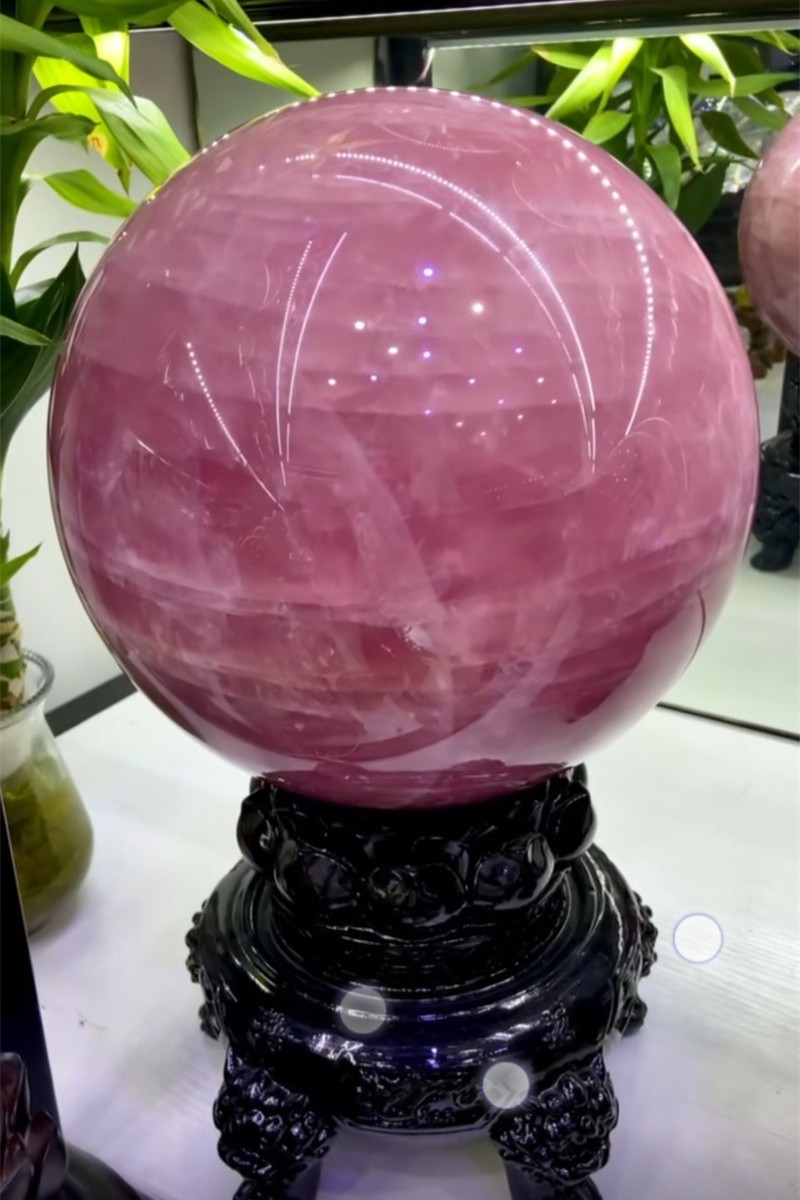 50.3LB Top Natural Rose Quartz Sphere Crystal Ball Reiki Healing Home Decor AAAA
