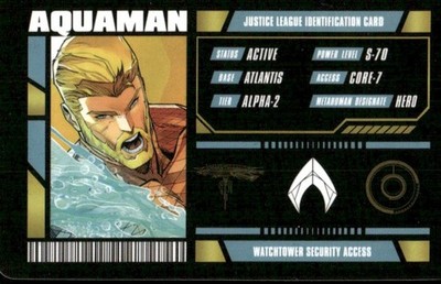 Aquaman 2025 Justice League Watchtower ID Access Card (NM)