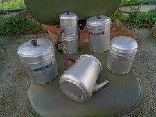 VINTAGE,  LOTTO DI 5 ACCESSORI DA CUCINA IN ALLUMINIO, VEDI FOTO.